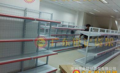 【廠家深圳布吉南嶺某商場RJ-21網式超市貨架項目實例】價格_廠家_圖片